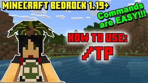 How To Use Tp Teleport Command Minecraft Bedrock 1 19 Youtube