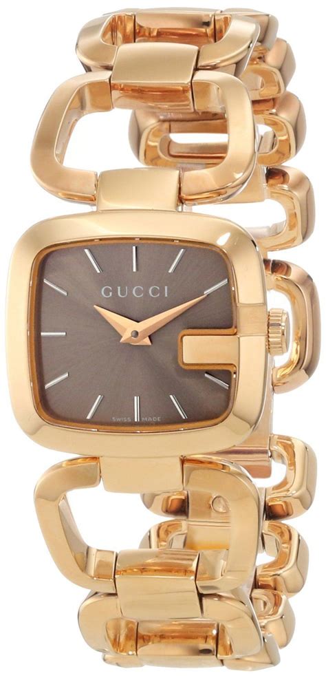 Gucci Women S YA125511 G Gucci Brown Sun Brushed Dial Watch Wrist