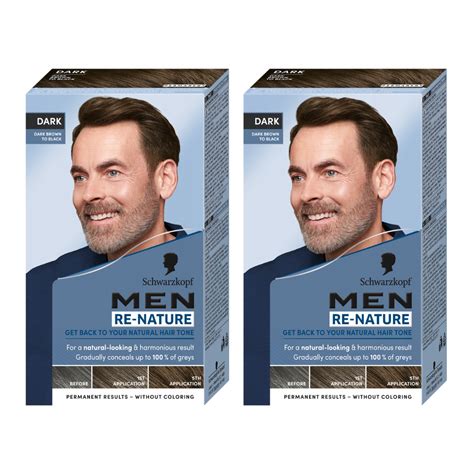 Schwarzkopf Men Re Nature Dark odsiwiacz dla mężczyzn ciemny brąz x2