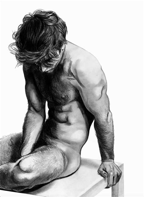 Table Male Nude Queer German Etching Giclee Art Print Gay Drawing Print