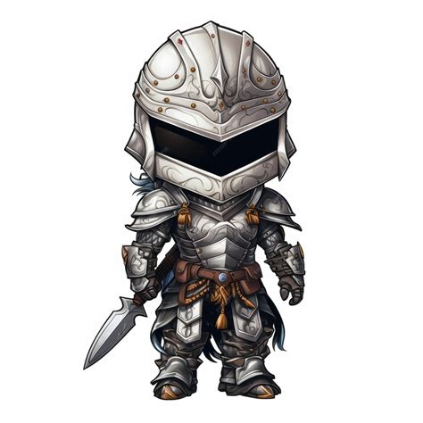 Premium AI Image | Chibi Knight A Whimsical Adventure in Full Armor ...