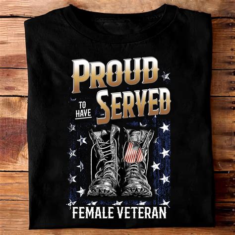 America Female Veteran Shoes Proud To Have Served Female Veteran