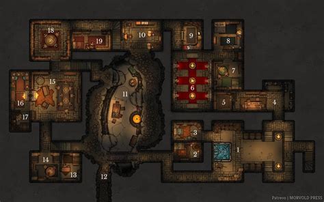 Restored Redbrand Hideout as Player Base [32 x 20] : dndmaps Fantasy Town, Fantasy Rpg ...