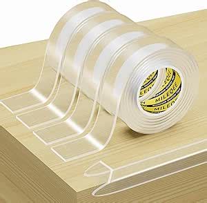 Amazon 4PACK MILEQEE Clear Edge Protector Strip 0 8in X 3 28FT