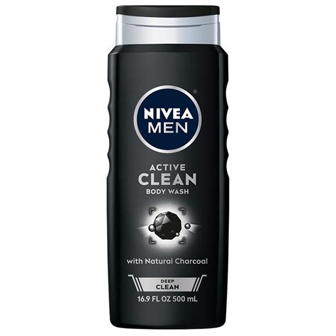 Buy Nivea Men Deep Active Clean Charcoal Body Wash 169 Fl Oz Bottle