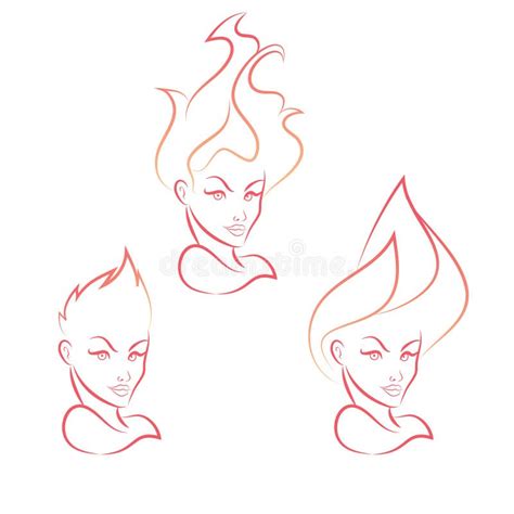 Fire Girl Drawing