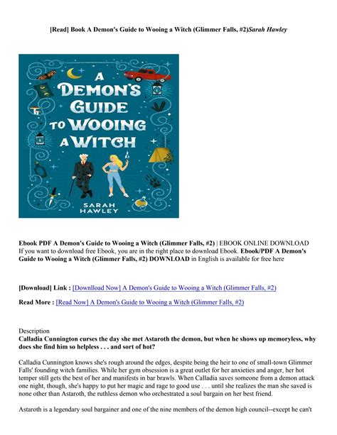 Pdf Epub A Demon S Guide To Wooing A Witch Glimmer Falls By