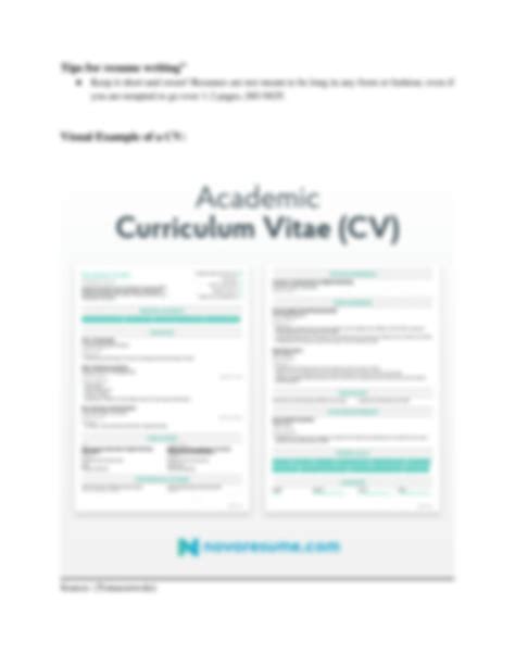 Solution The Curriculum Vitae Cv Vs The Resume Studypool