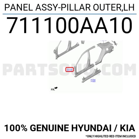 Panel Assy Pillar Outer Lh Aa Hyundai Kia Parts Partsouq