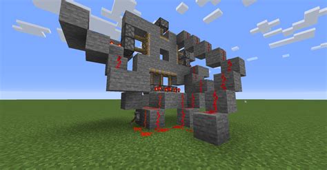 my first time using redstone to make a door : r/redstone