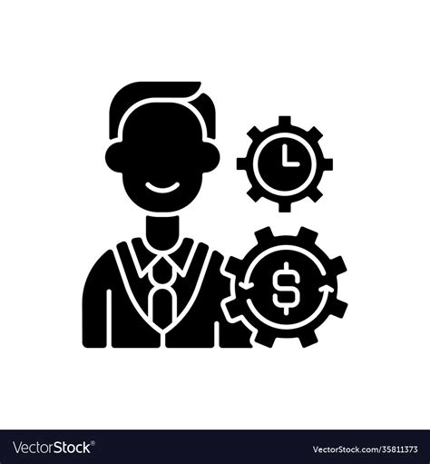 Finance Department Black Glyph Icon Royalty Free Vector