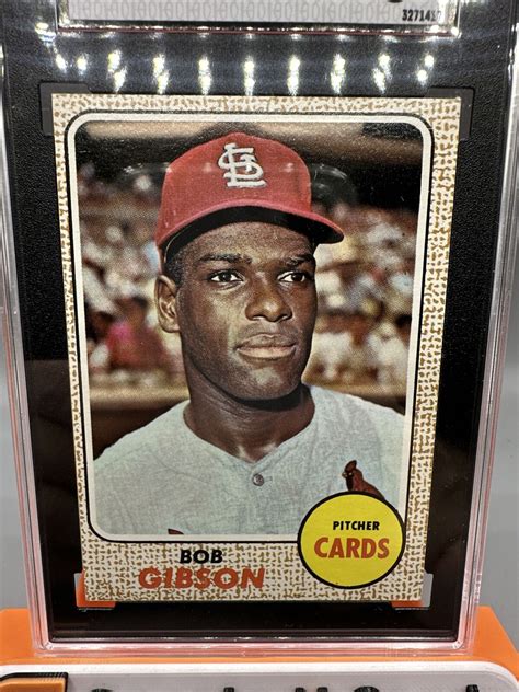 1968 Topps Milton Bradley 100 Bob Gibson Graded Sgc Excellent 5 Ebay