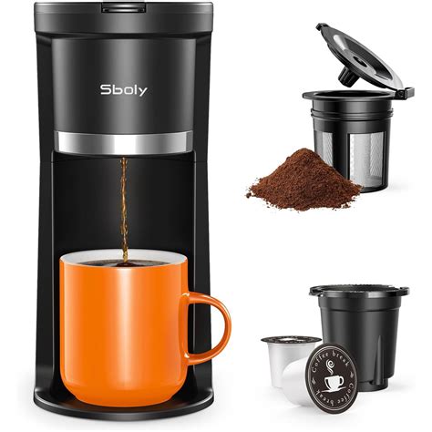 Single Serve Coffee Maker Brewer For Single Cup K Cup Coffeemaker With Permanent Filter 6oz To