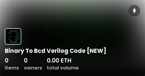 Binary To Bcd Verilog Code New Collection Opensea