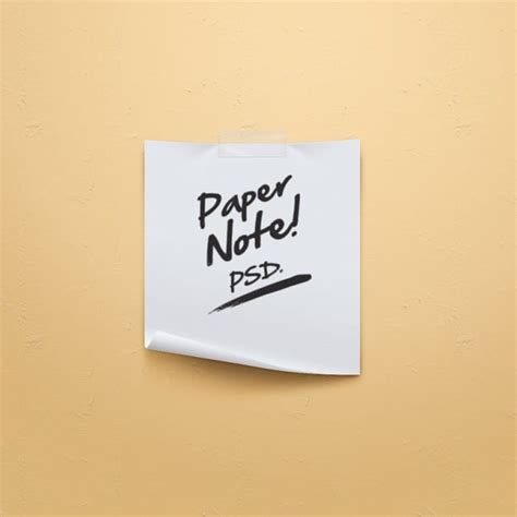 Free Simple Paper Note Scene Mockup In Psd Designhooks