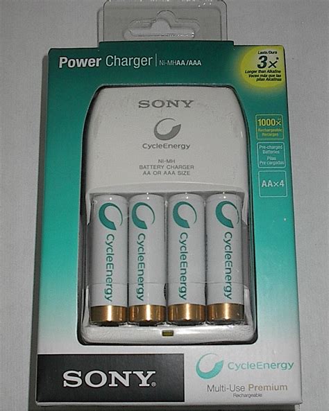 Kit Cargador Sony 4 Baterias Pilas Recargables Aa 53 999 En