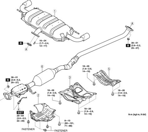 Mazda CX 5 Service Repair Manual Exhaust System Removal