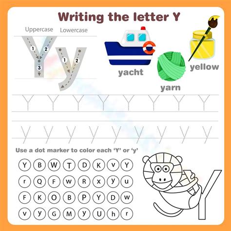 Writing The Letter Y Worksheet