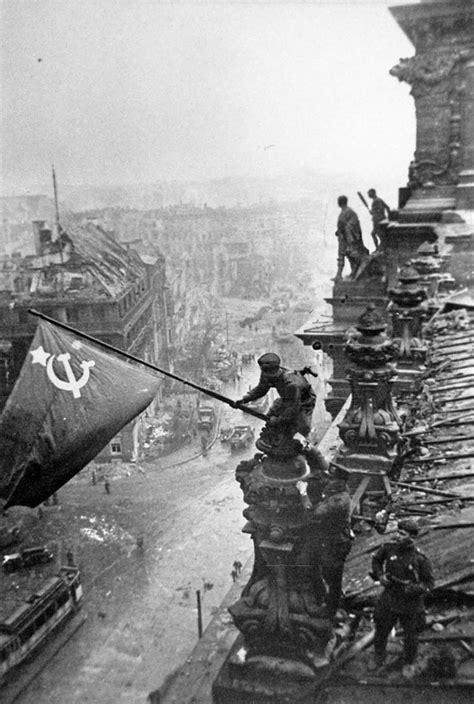 The Soviet flag over the Reichstag, 1945