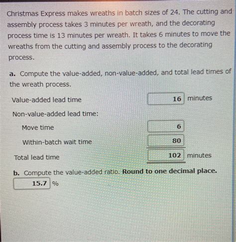 Solved Christmas Express Makes Wreaths In Batch Sizes Of Chegg