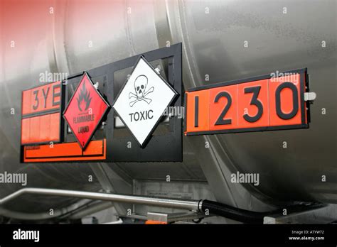 Warning signs on Chemical Road Tanker Stock Photo: 5361009 - Alamy