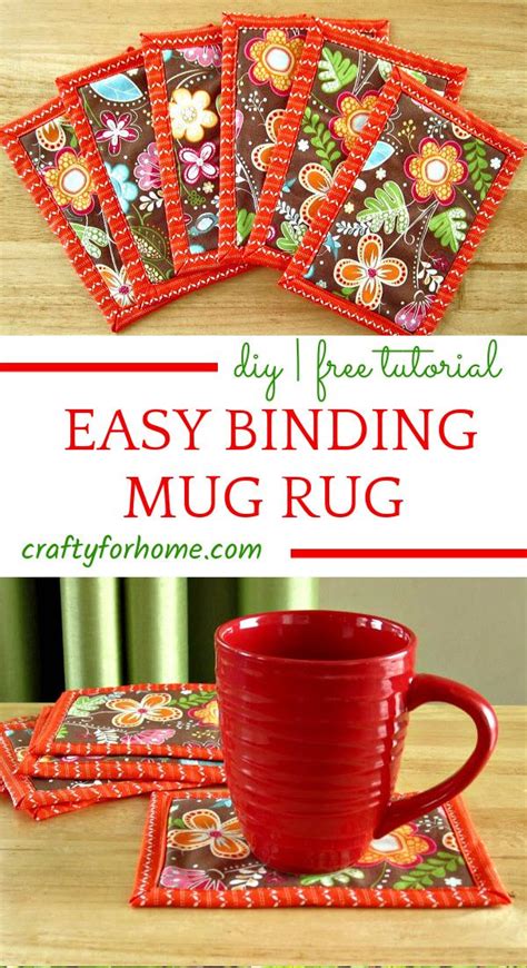 Easy Binding Mug Rug Mug Rug Tutorial Beginner Sewing Projects Easy