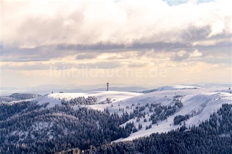 Luftaufnahme Feldberg Schwarzwald Winterluftbild Der Gipfelregion