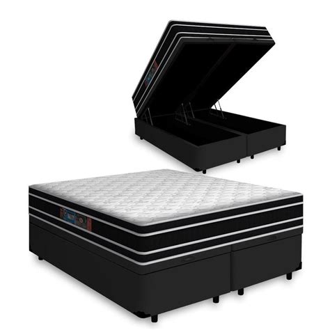 Cama Box King Castor Bau Espuma Pontofrio