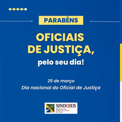 Sindojus Ceará parabeniza todos os Oficiais de Justiça servidores que