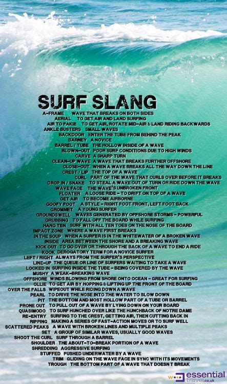 Surf Slang Surfen Surfen Zitaten Surfen Lernen