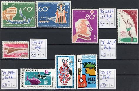 Polynésie française 1968 1971 Joli lot de timbres neufs Catawiki