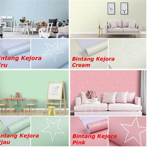 Jual Ready Stock Ci WALLPAPER DINDING 45 Cm X 10 M MINIMALIS POLOS