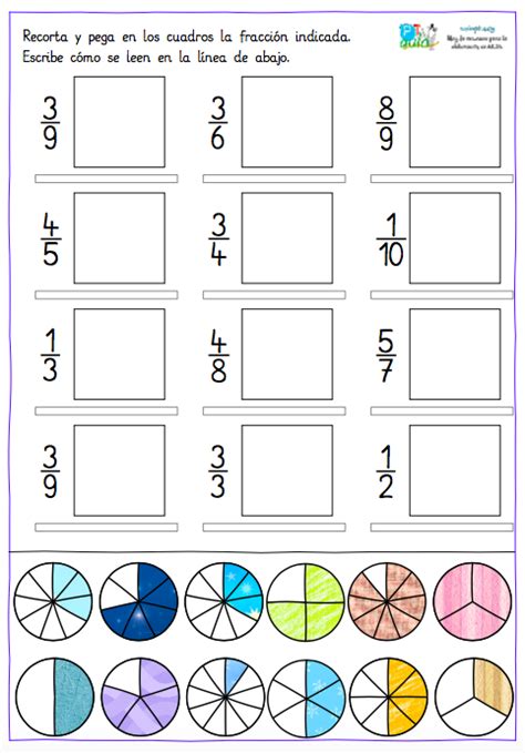 Fichas De Fracciones Para Primaria Abc Fichas Nbkomputer