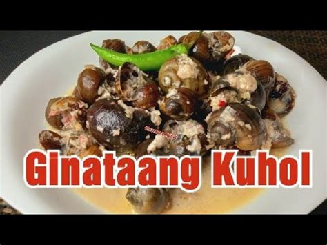 Ginataang Kuhol Apple Snail In Coconut Milk Youtube