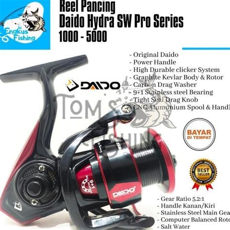 Jual Reel Pancing Daido Hydra Sw Pro Series 1000 6000 9 1Bearing