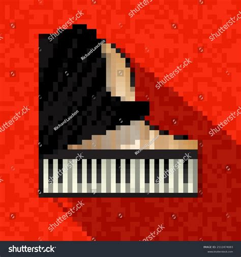 Pixel Art Grand Piano Icon Vector Stock Vector (Royalty Free ...