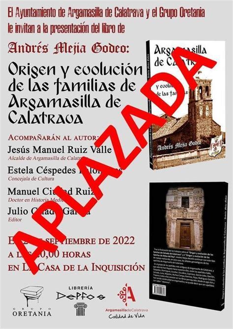 Aplazada La Presentaci N Del Libro Origen Y Evoluci N De Las Familias