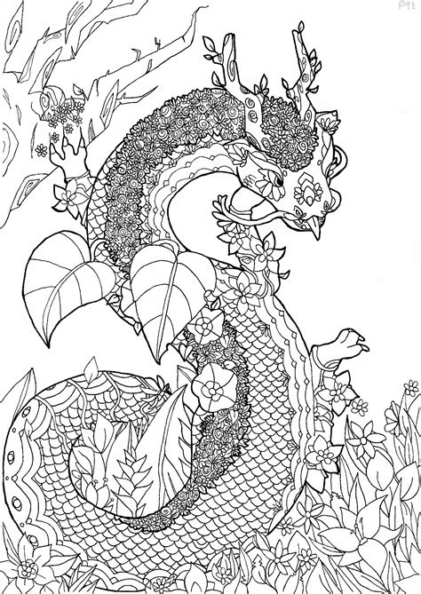 Coloriage Adulte A Imprimer Gratuit Dragon 30000 Collections De