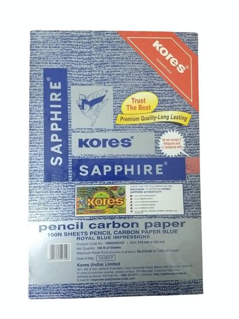 Pe Coating Royal Blue Kores Pencil Carbon Paper Gsm 100 Gsm 100