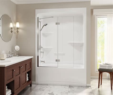 Camelia TSR 6032 Acrylic Alcove Left Hand Drain One Piece Tub Shower In