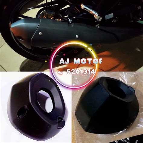 YAMAHA Y16ZR VIETNAM EXCITER MUFFLER END CAP COVER SET BLACK Y16