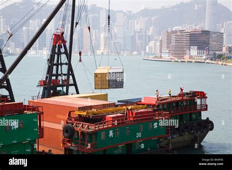 China Hong Kong Container Port Stock Photo Alamy