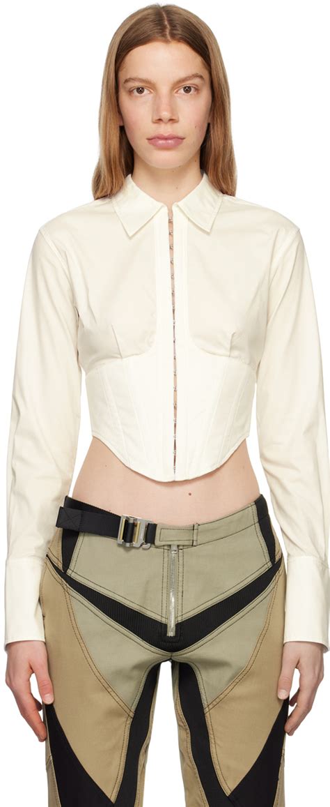 White Undercorset Shirt By Dion Lee On Sale