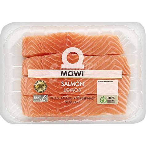 MOWI Lomos de salmón noruego descamado y sin espinas ASC 4 unidades