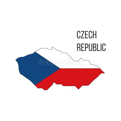 Czech Republic Flag Map. the Flag of the Country in the Form of Borders ...