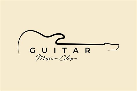 Guitar Logo Design Vector Design Graphic By Hfz13 · Creative Fabrica