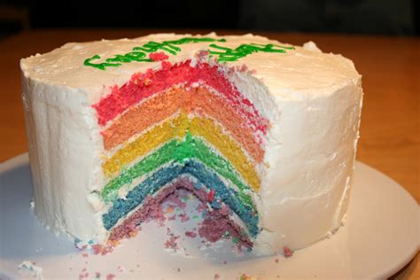 Janis Cooks Rainbow Cake