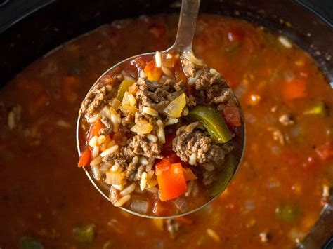 Slow Cooker Stuffed Pepper Soup Recipe Slow Cooker Stuffed Peppers