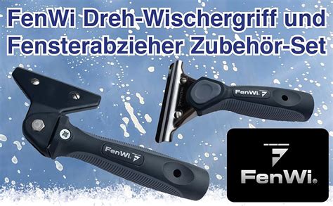 Amazon de FenWi Dreh Wischergriff Fensterabzieher Zubehör Set zu