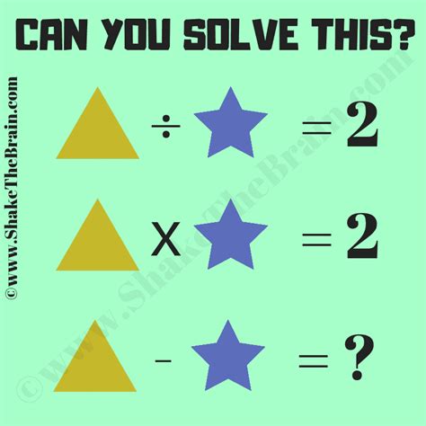 Mathematical Equations Brain Teaser For Students With Answer Fun With